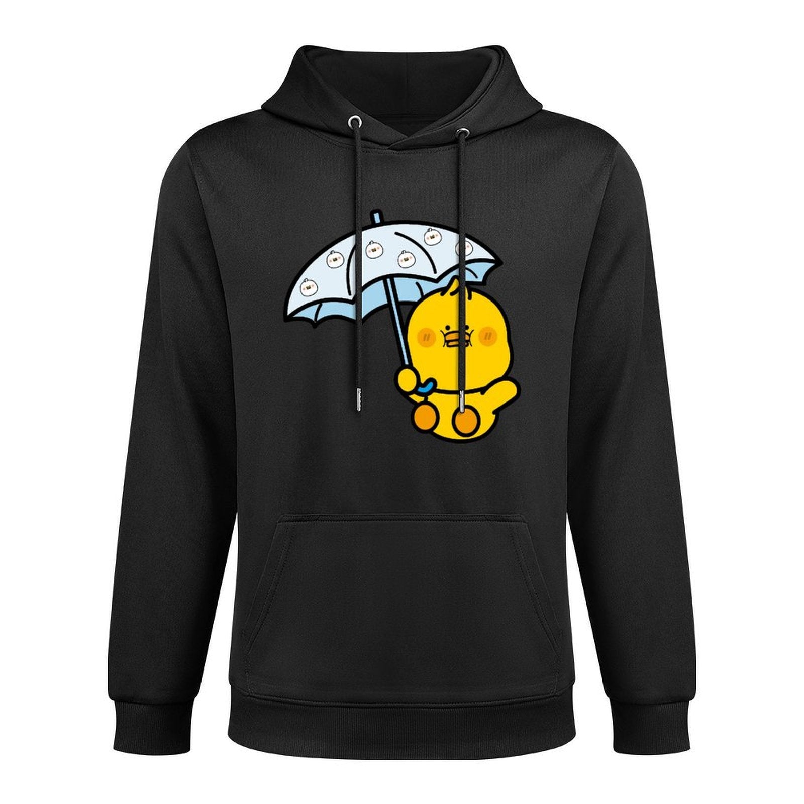 Solid Sleek Front Graphic Hoodies